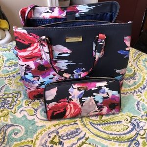 Kate Spade floral crossbody with matching wallet.